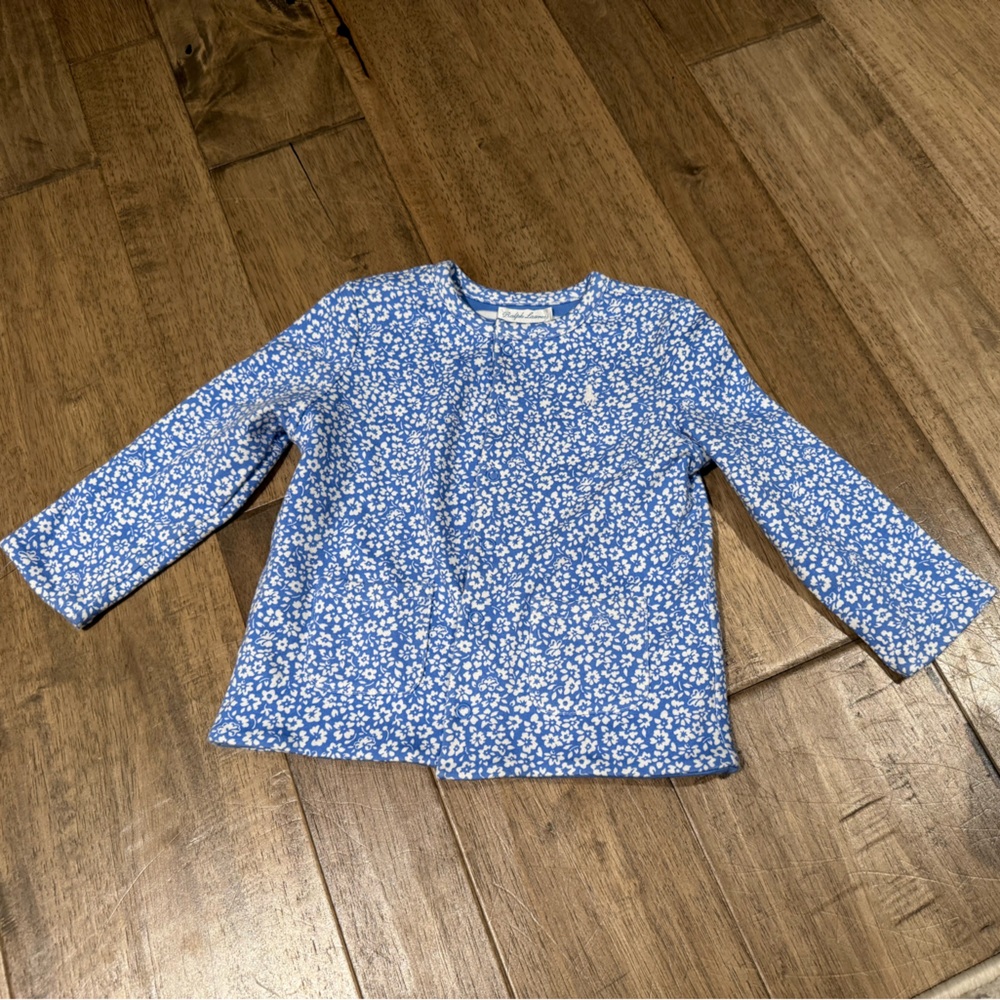 18 month Ralph Lauren toddler reversible light weight cozy cotton sweater